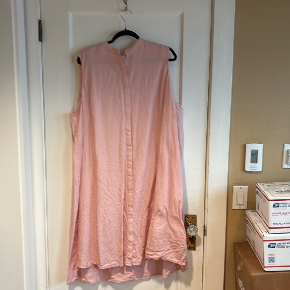 3X Anne Klein Pink Sleeveless Dress